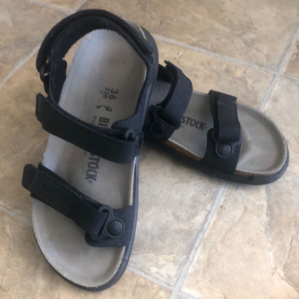 Birkenstock Size 36/230 Black Velcro Sandals Excellent New Condition Barley Worn